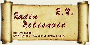 Radin Milisavić vizit kartica